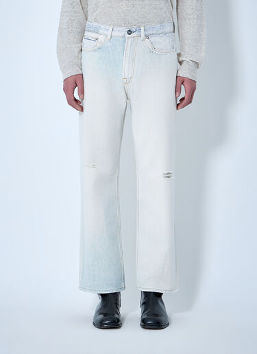 Distressed Straight-Leg Denim Jeans Our Legacy Distressed Straight-Leg Denim Jeans White our0164071