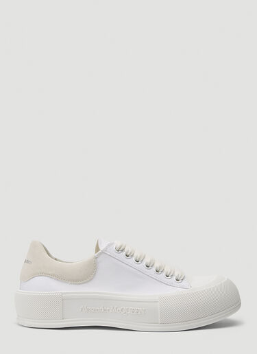 Alexander McQueen Deck Lace-Up Plimsoll Sneakers White amq0244028