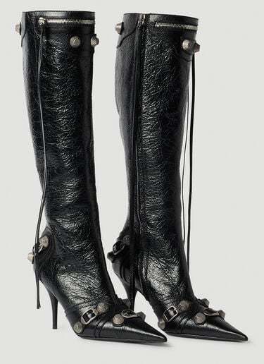 Balenciaga Cagole High Heel Calf Boots Black bal0253081