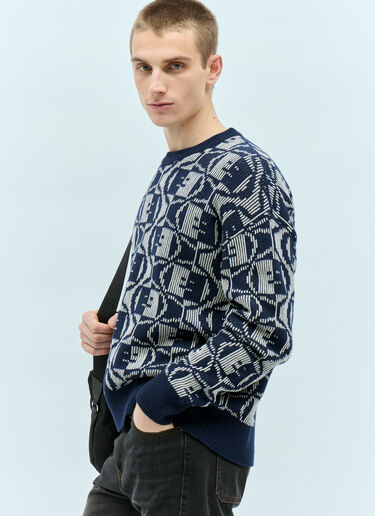 提花圆领针织衫 Acne Studios 提花圆领针织衫 藏蓝色 acn0155003