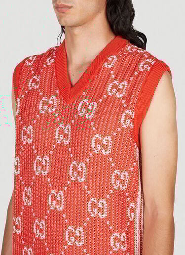 Gucci GG Jacquard Vest Red guc0153036