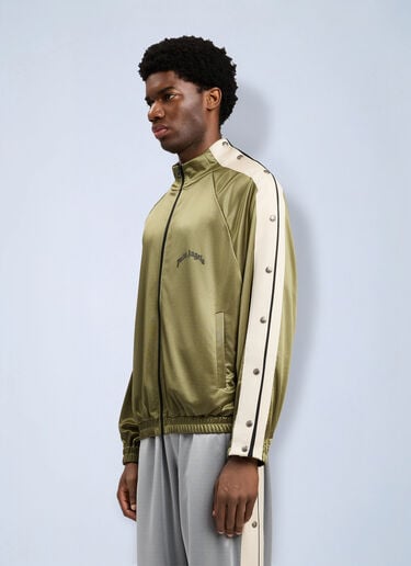 Palm Angels Curved Logo Boxe Track Jacket Green pma0164152
