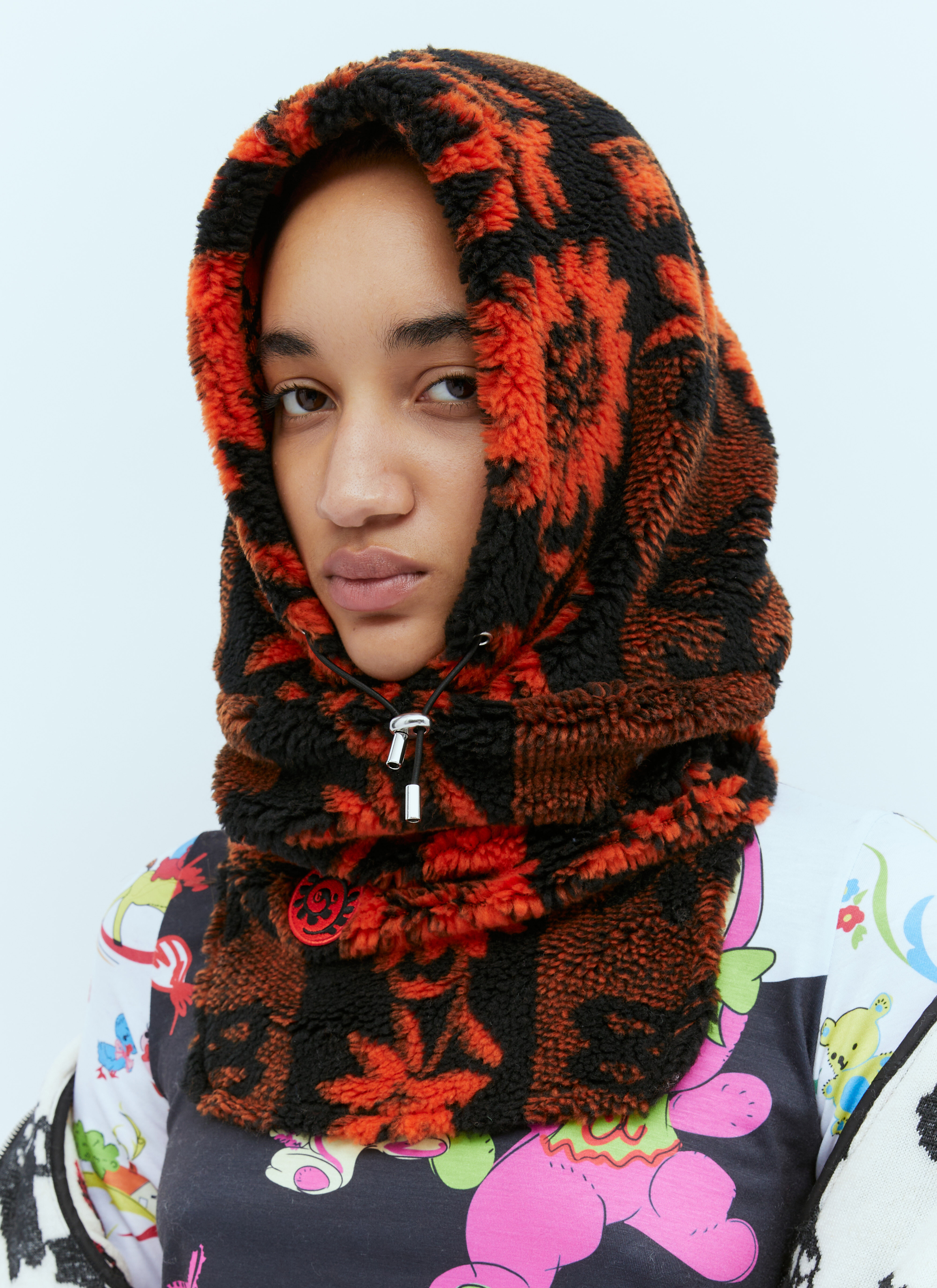 Chopova Lowena Women's' Fleece Hood in Orange | LN-CC®