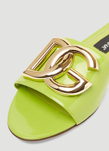 Dolce & Gabbana Logo Plaque Sandals Green dol0249058