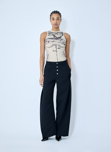 Jean Paul Gaultier Mesh Tank Top Ecru jpg0260002