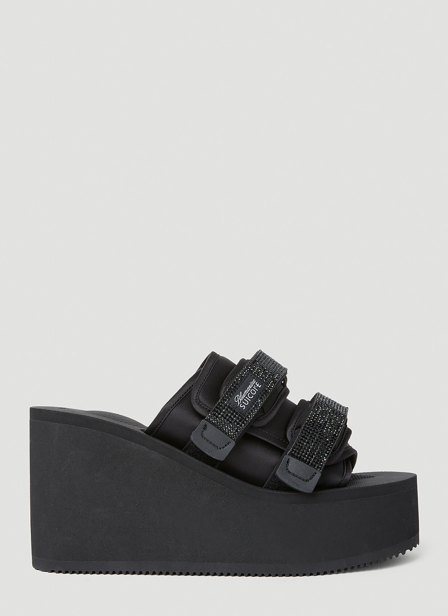 Blumarine X Suicoke Moto Platform Mules Female Black
