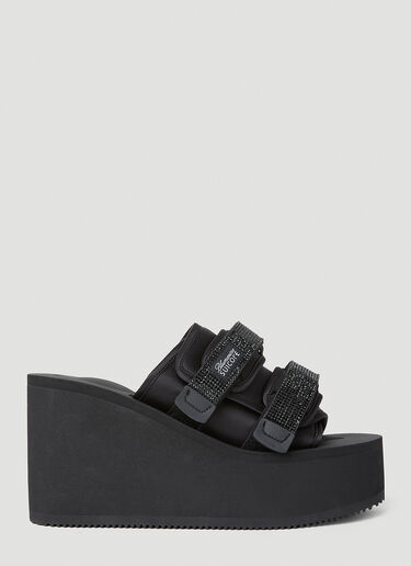 Blumarine x Suicoke Moto Platform Mules Black blm0252029