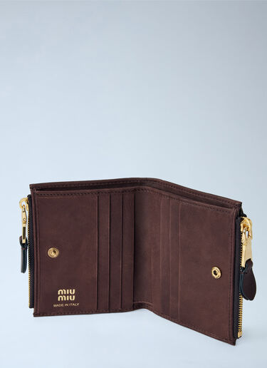LN-CC® - Miu Miu: Small Nappa Leather Wallet - Brown Miu Miu Small Nappa Leather Wallet Brown miu0264209