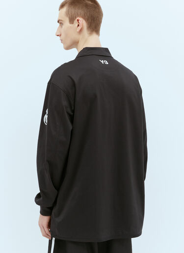Y-3 x Real Madrid 로고 프린트 폴로 셔츠  블랙 rma0156006