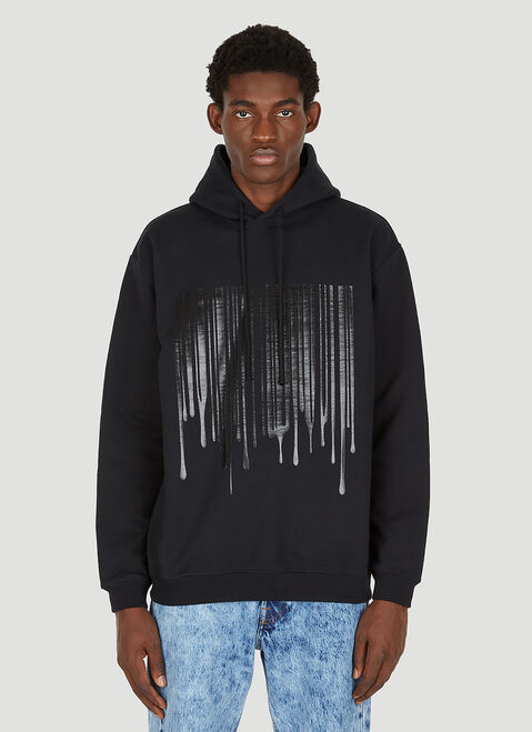 VTMNTS Dripping Barcode Hooded Sweatshirt Black vtm0354008