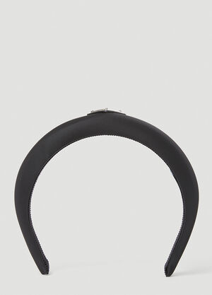 Prada Logo Plaque Headband Black pra0253018
