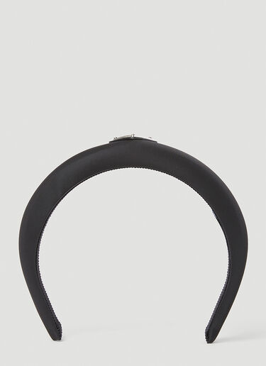 Prada Logo Plaque Headband Black pra0253018