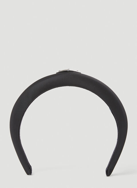 Prada Logo Plaque Headband White pra0254013