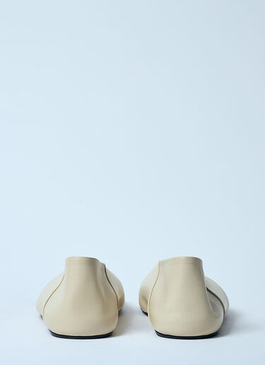 Jil Sander レザー製バレリーナフラット ベージュ jil0259019