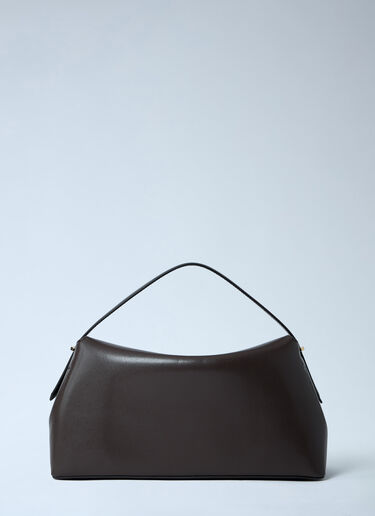 TOTEME T-Lock Leather Top-Handle Bag Brown tot0263078