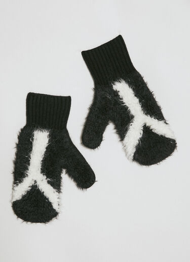 Y-3 Fuzzy Logo Gloves Black yyy0354031