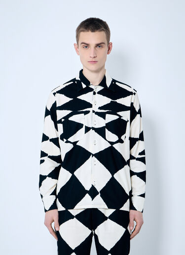 NÒMARYTHM TEXTILE 丝绒法兰绒衬衫  黑色 nma0158006