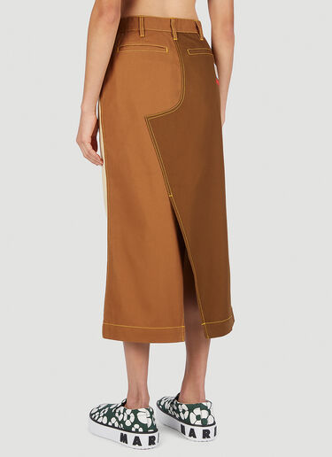 Marni x Carhartt Colour Block Panel Skirt Brown mca0250009