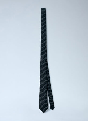 Saint Laurent Silk Satin Tie Black sla0159015