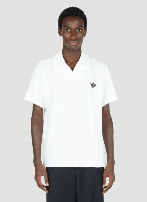 Gucci Terry-Cloth Logo Patch Polo Shirt Red guc0155012