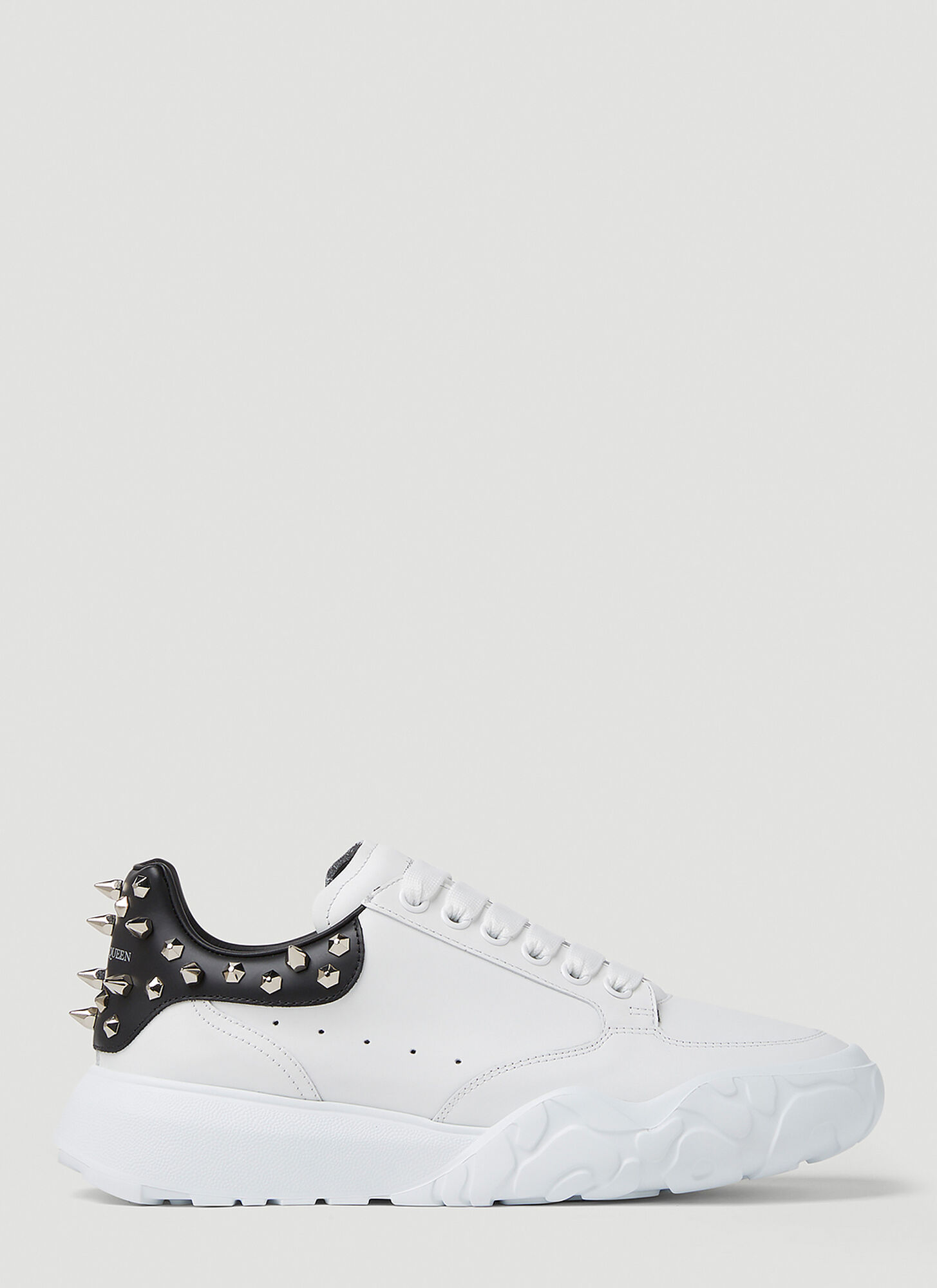 Alexander Studded Court Sneakers In White | ModeSens