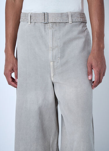 Lemaire Wide-Leg Denim Culottes Beige lem0164012