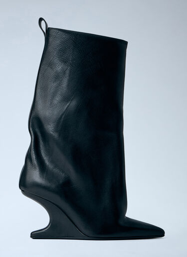 Rick Owens Cantilever 8 Sharp Flared Boots Black ric0263052