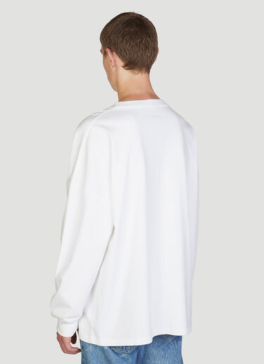 Martine Rose Oversized Long Sleeve T-Shirt White mtr0152009