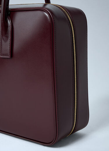 Saint Laurent Sac De Jour Box Bauletto Handbag Burgundy sla0261104