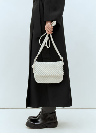 Bottega Veneta Intrecciato Shoulder Bag White bov0258015