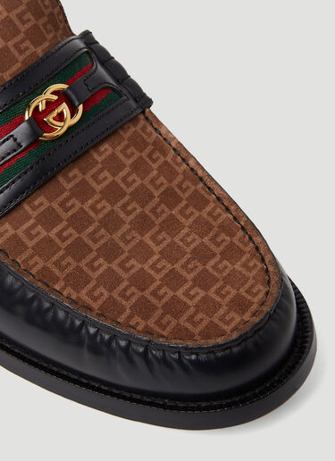 Gucci Monogram Moccasins Black guc0151076