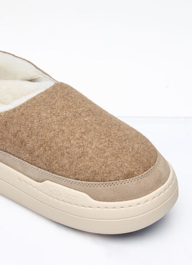 Moon Boot Park Felt Clogs Beige mnb0260007
