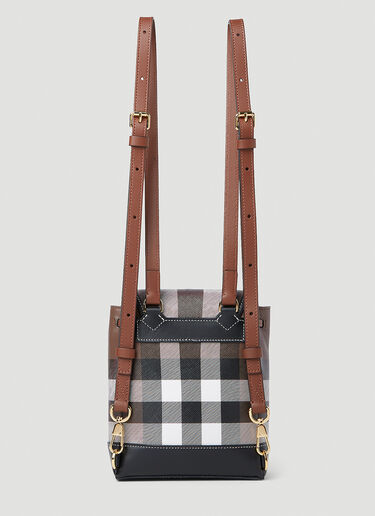 Burberry Check Micro Backpack Brown bur0253059