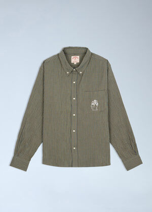 Brain Dead x Brooks Brothers California Check Oxford Button Up Shirt Green brb0364003