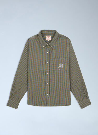 Brain Dead x Brooks Brothers California Check Oxford Button Up Shirt Green brb0364003