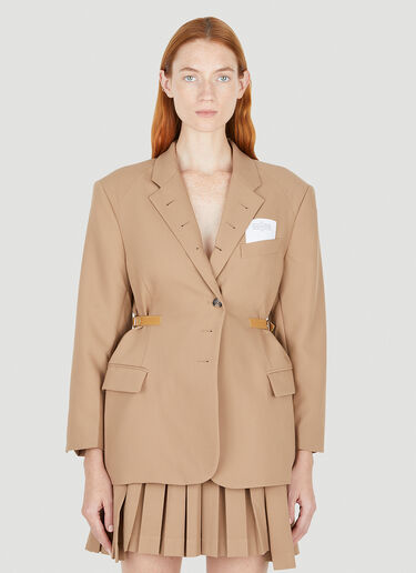 LN-CC® - Rokh: Multi Buttonhole Blazer - Brown Rokh Multi Buttonhole Blazer Brown rok0250007