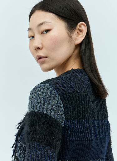 Acne Studios Fringe Sweater Blue acn0254014