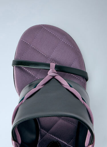 LN-CC® - Dries Van Noten: Braided Strap Mules - Purple Dries Van Noten Braided Strap Mules Purple dvn0265032