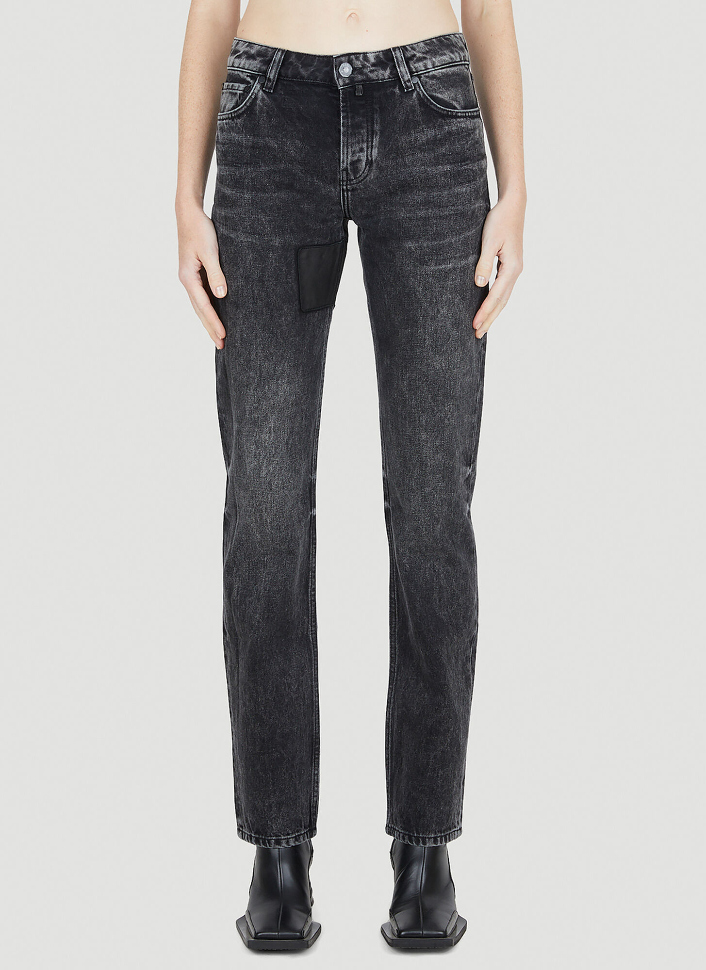 Shop 032c Moon Wash Jeans In Black