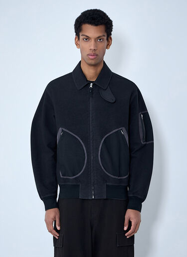Massimo Osti Studio Zip-Up Bomber Jacket Black mao0164009