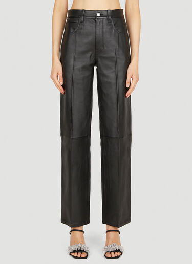 Alexander Wang Panelled Leather Pants Black awg0250009