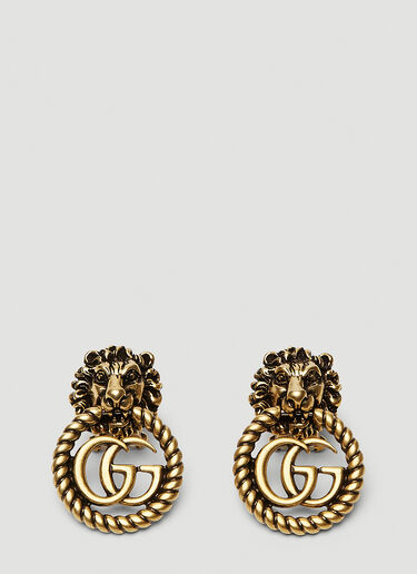 Gucci ライオンモチーフGGクリップオンイヤリング ゴールド guc0250241