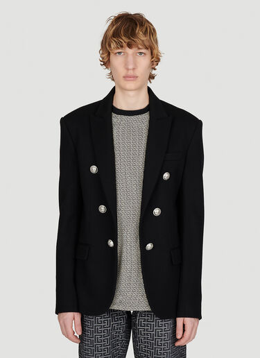 フランネル6つボタンジャケット Balmain フランネル6つボタンジャケット ブラック bln0153009