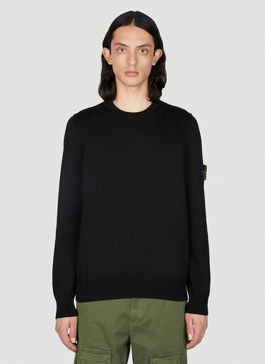 Stone Island Compass Patch Sweater Black sto0152048