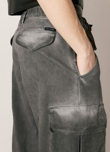 Dolce & Gabbana 斜纹布工装裤  灰色 dol0156004