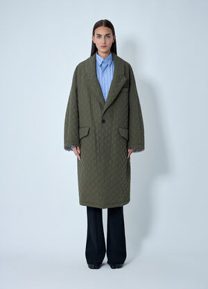 Maison Margiela Nylon Quilted  Coat Green mla0262001