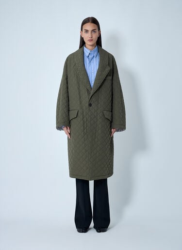 Maison Margiela Nylon Quilted  Coat Green mla0262001