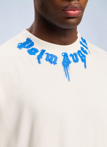 Curved Logo Over T-shirt Palm Angels Curved Logo Over T-shirt White pma0162008