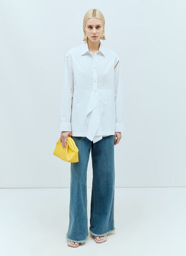 JW Anderson Peplum Drape Shirt White jwa0255006