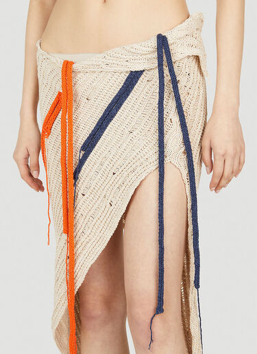 Ottolinger Distressed Knit Skirt Beige ott0252001